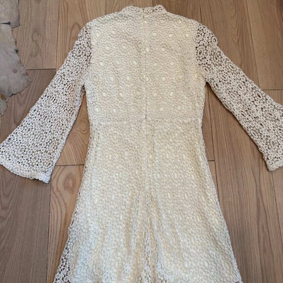 Ivory Crochet Mini Dress - Picture 3 of 3